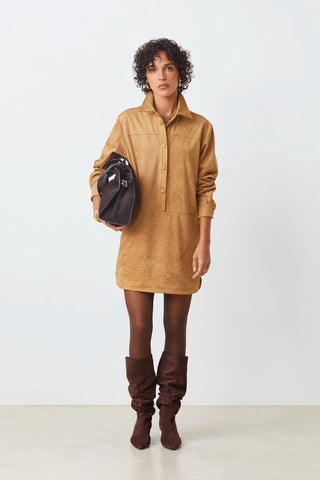 Suncoo Short Simili Suede Dress Cliff