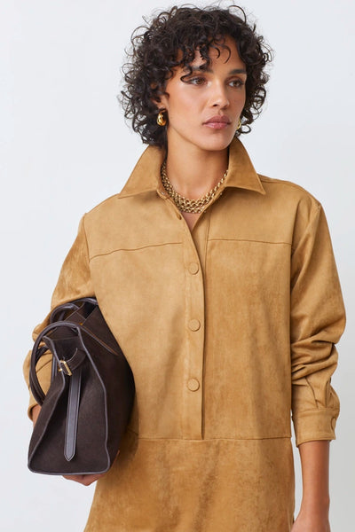 Suncoo Short Simili Suede Dress Cliff