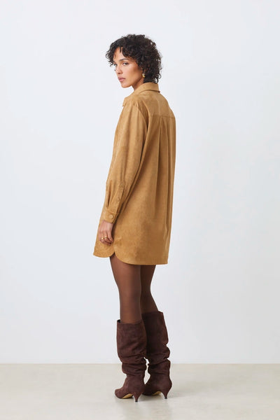 Suncoo Short Simili Suede Dress Cliff