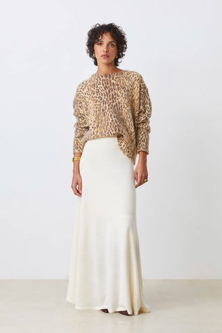 Suncoo Beige Leopard Print Jumper Pleoli
