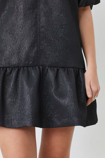 Suncoo Chelsea Short Dress In Metallic Jacquard