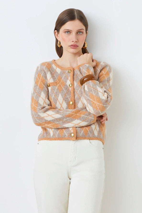 Suncoo Guilain Buttoned Jacquard Cardigan