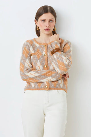Suncoo Guilain Buttoned Jacquard Cardigan