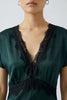 Oui Carab Satin Green Dress
