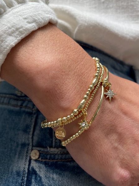 Olia Jewellery Peace Set of Three Bracelets - Gold Plated