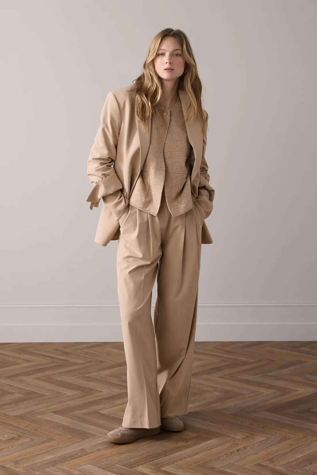 Summum Melange Boyfriend Blazer Beige