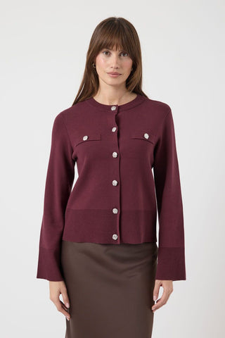 YAS Yaspimi Cardigan Burgundy