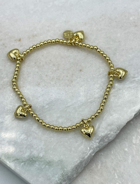 Olia Jewellery Trixabelle Heart Bracelet - Gold Plated