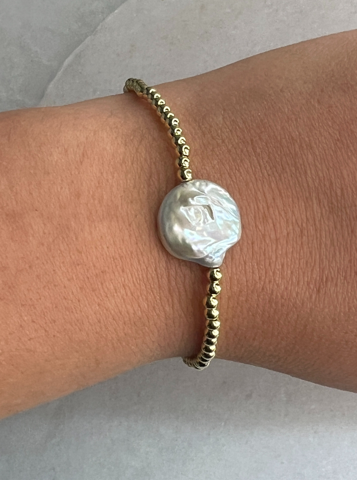 Olia Jewellery Ocean Bracelet - Gold Plated/Pearl