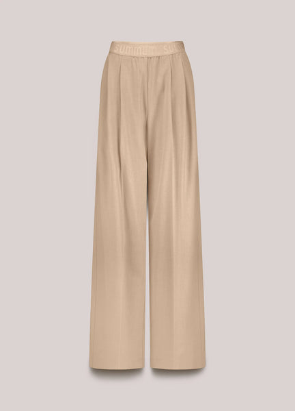 Summum Melange Wide Trousers Beige
