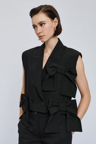 Access Spell Sleeveless Jacket With Bows