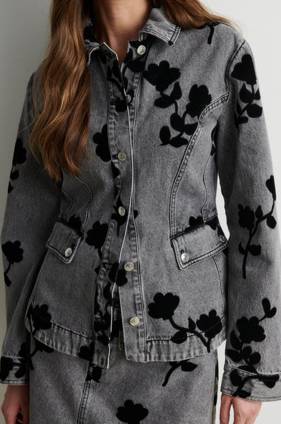Second Female Printed Denim Lawrissa Jacket