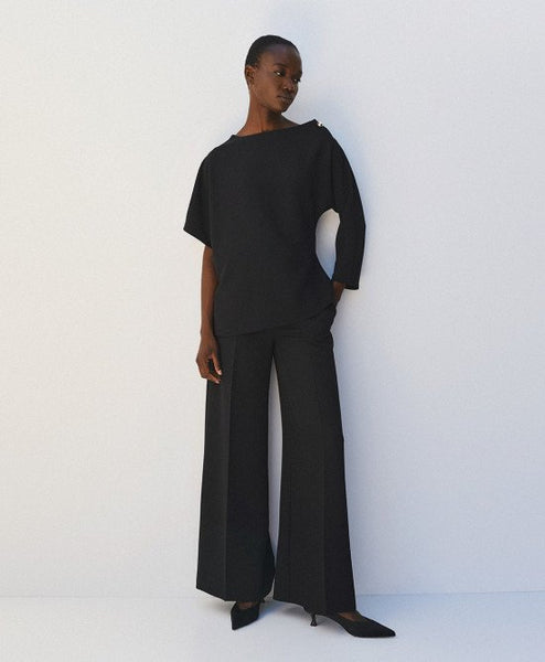 Access Blouse With Asymmetric Sleeves