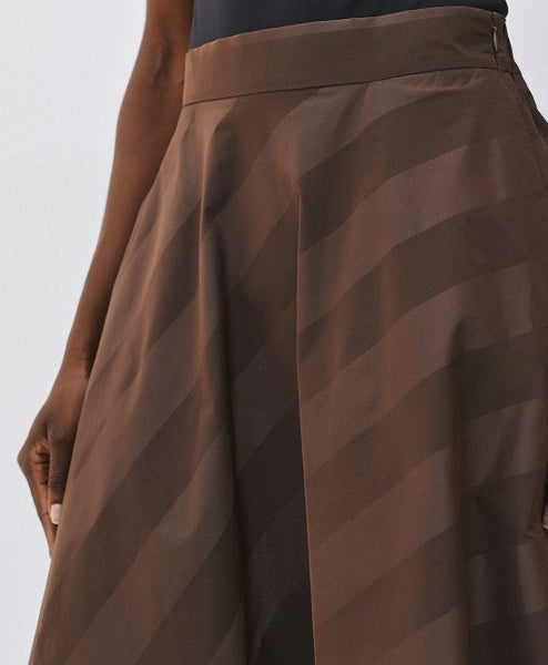 Access Striped Taffeta Skirt