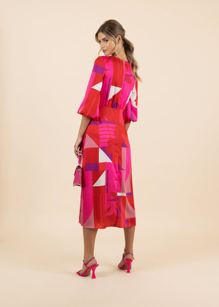 FEE G Esme abstract print dress