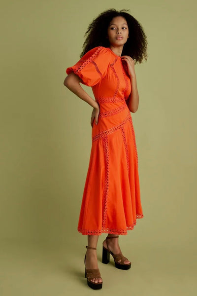 Florere Lace Orange Dress