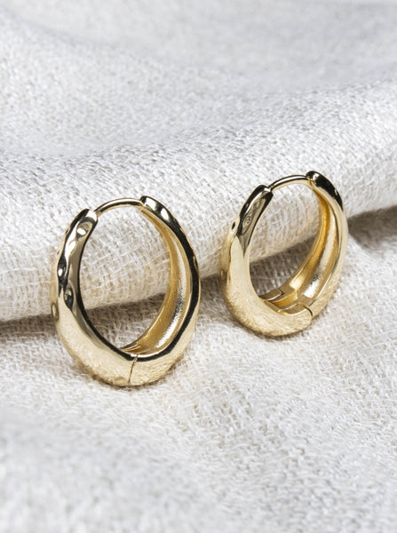 Olia Jewellery Medium Amy Hoops - Gold Plated