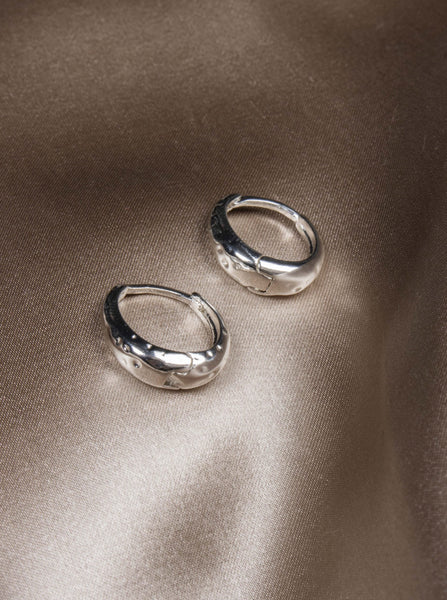Olia Jewellery Medium Amy Hoops - Silver Plated