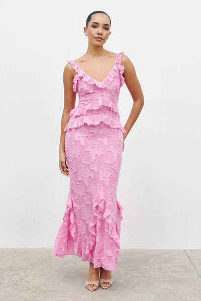Pretty Lavish Helena Ruffle Maxi Dress