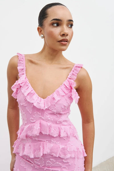 Pretty Lavish Helena Ruffle Maxi Dress