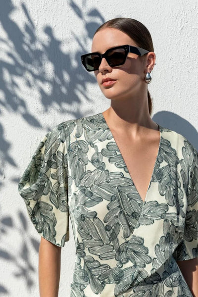 Kameya - DOUBLE BREASTED PATTERNED DRESS