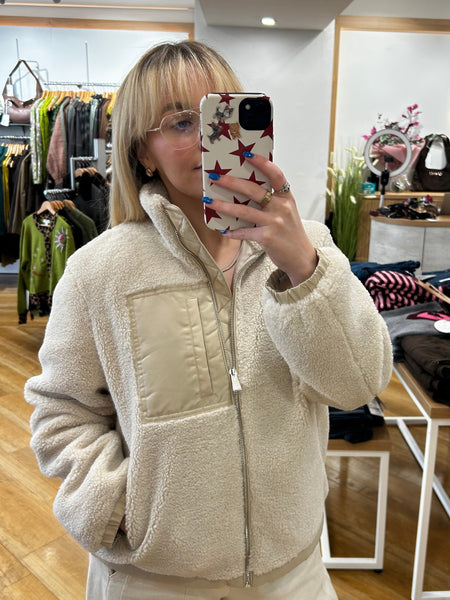 Oui Borg Stone Fleece Jacket