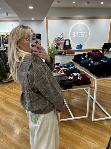 Oui Check Blouson Jacket