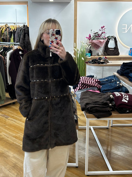 Lola Casedemont Brown Detail Coat