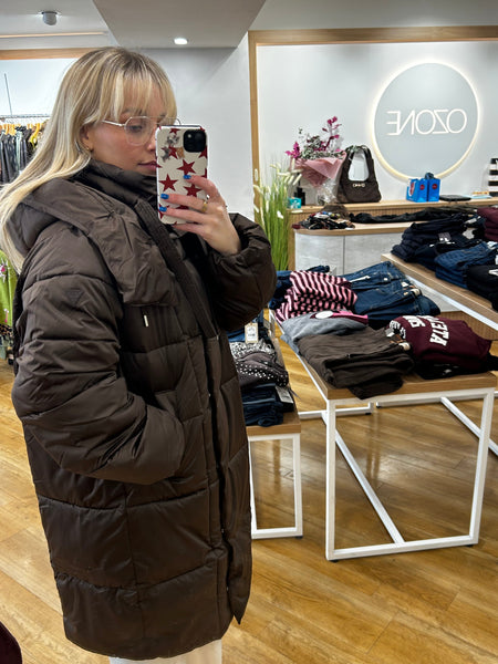Guess Marika Cosy Puffer Brown