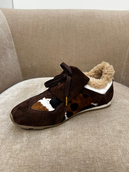Babouche Cow Print Trainer