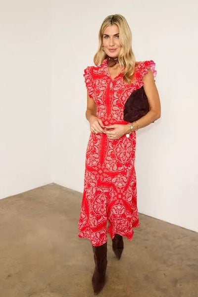 Never Fully Dressed Red Bandana Remi Dress