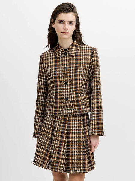 French Connection Tasha Brown Checked Blazer