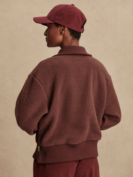 Varley Roselle Half Zip Fleece in Mahogany