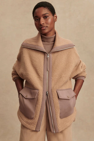 Varley Eleanor Patch Fleece in Chanterelle