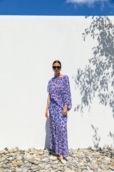 Kameya - Purple Floral Maxi Dress