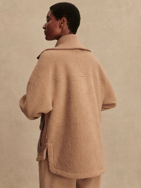 Varley Eleanor Patch Fleece in Chanterelle