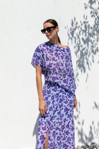 Kameya - Purple Floral Maxi Dress