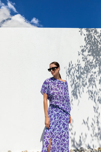 Kameya - Purple Floral Maxi Dress