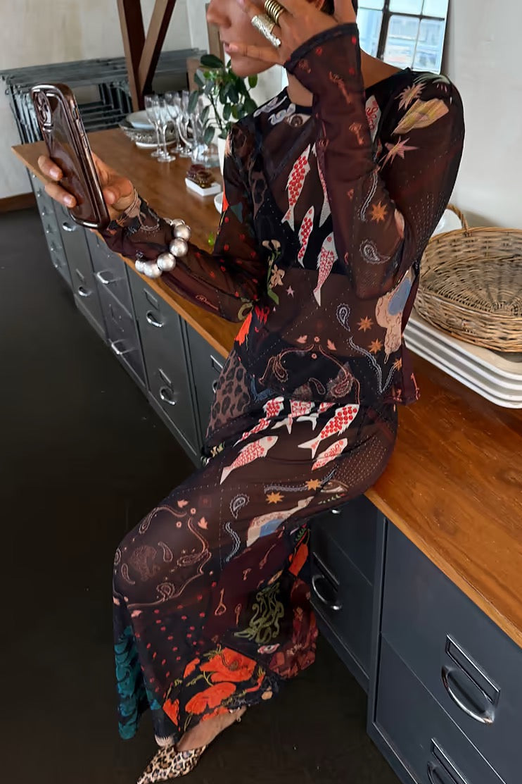 Never Fully Dressed Night Garden Mesh Dorris Skirt