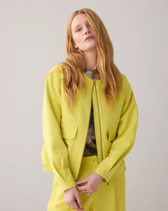 Summum - BLOUSY BOMBER JACKET WITH FLAP POCKETS