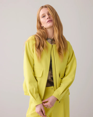 Summum - BLOUSY BOMBER JACKET WITH FLAP POCKETS