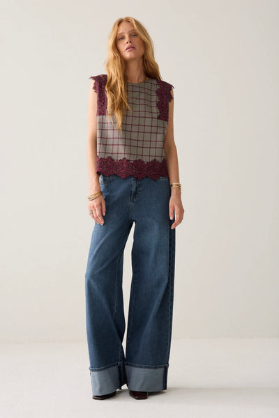 Summum Plaid Top