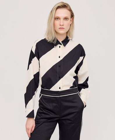 ACCESS Oversized shirt with stripes