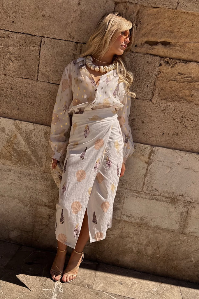 NEVER FULLY DRESSED Shells Jaspre Wrap Skirt Ozone Boutique NEVER FULLY DRESSED Shells Jaspre Wrap Skirt Ozone Boutique