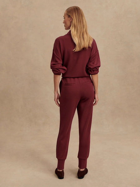 Varley Slim Cuff Pant in Maroon