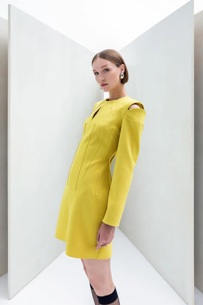 KAMEYA - OPEN SHOULDER CUT OUT MINI DRESS