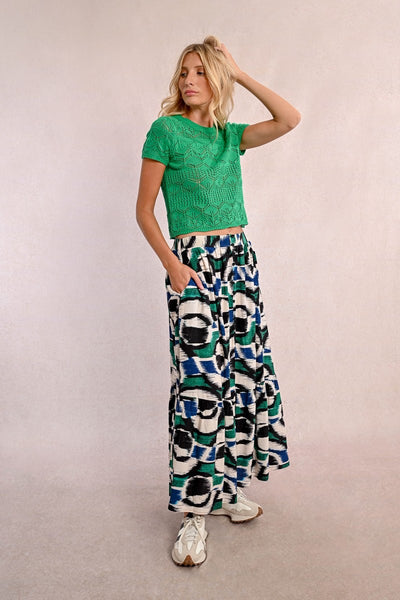 MOLLY BRACKEN LONG PRINTED SKIRT