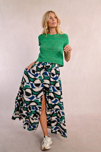 MOLLY BRACKEN LONG PRINTED SKIRT