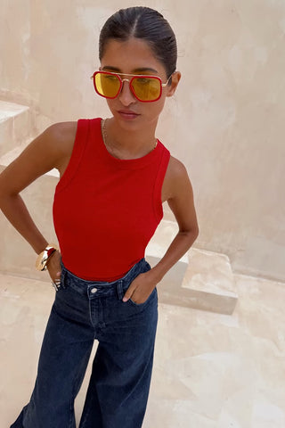 Never Fully Dressed Red Tank Top
