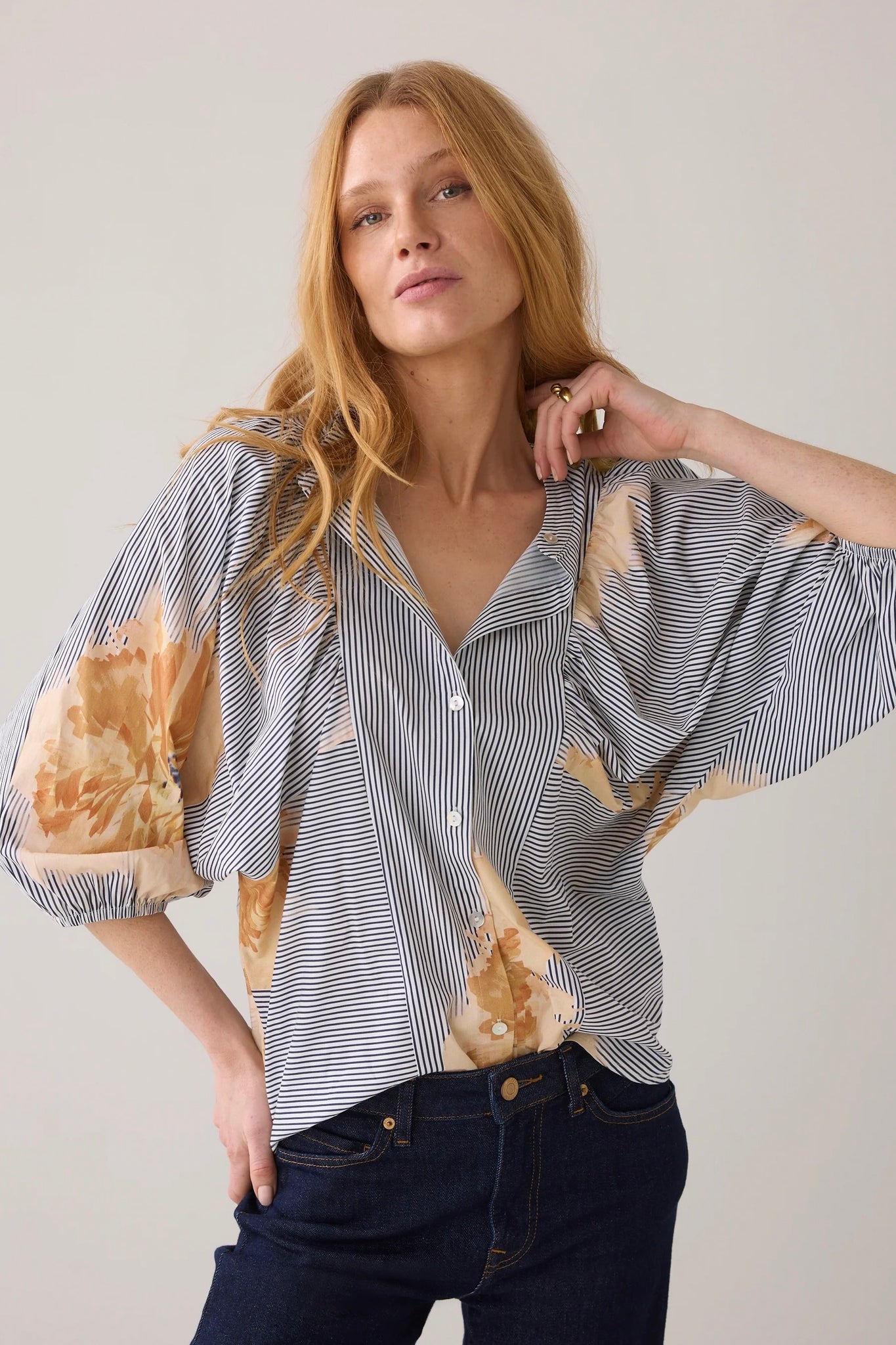 SUMMUM - BLOUSE WITH UNIQUE PRINT